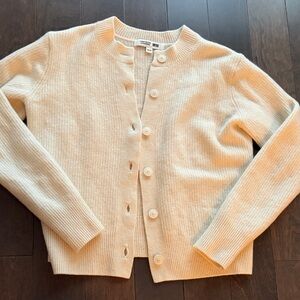 Women's Cream Cardigan Sweater